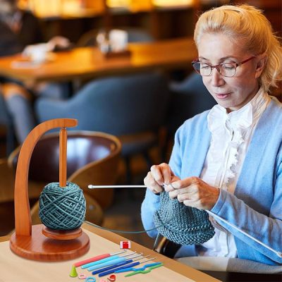 Дървен магнитен държач за прежда | KNITKARCA