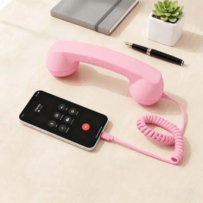 Ретро телефонна слушалка - USB-C, без сдвояване, без батерия | RETOTALK